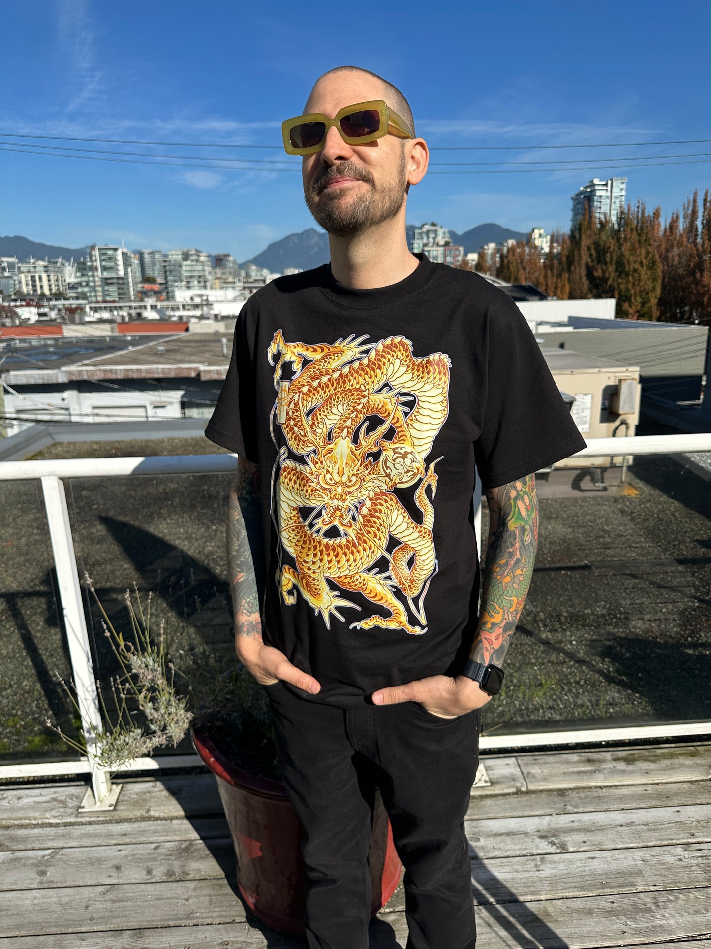 Golden dragon shirt